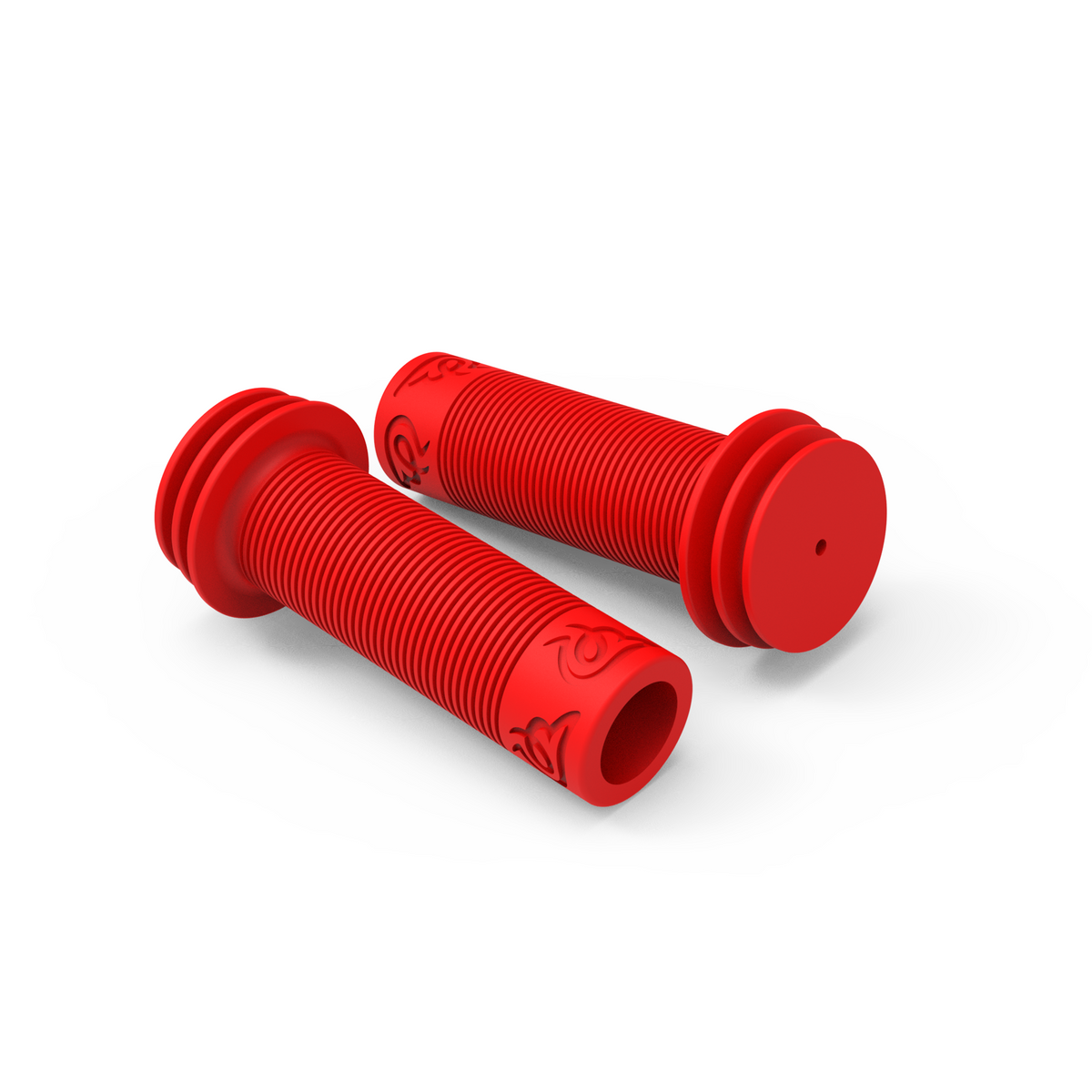 Textured Silicone Handlebar Grips - Red