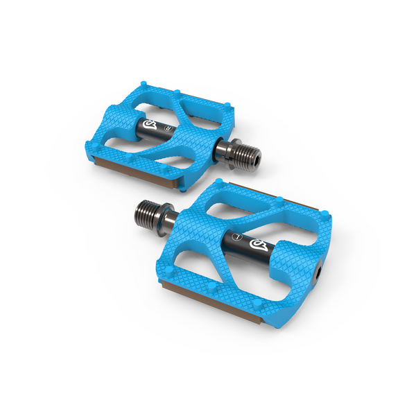 iridium flat pedal Early Rider P1 Resin Platform Pedals Cyan