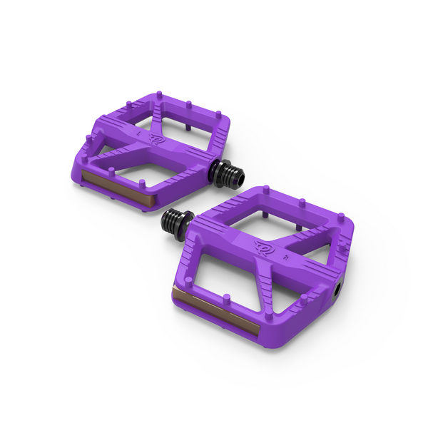 purple bicycle pedals Early Rider Works Comp Pedals Orange